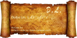 Dobrin Lázár névjegykártya